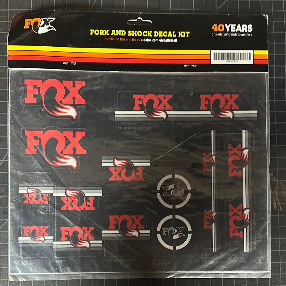 FOX Fork and Shock Decal Kit